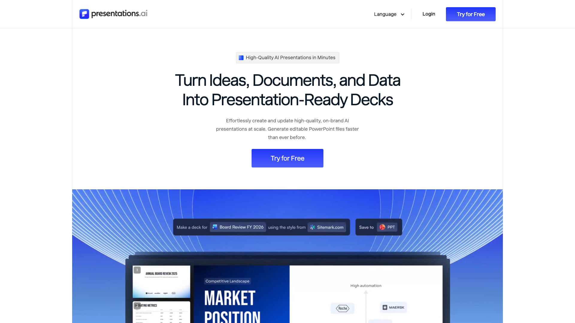 Presentations.AI product screenshot