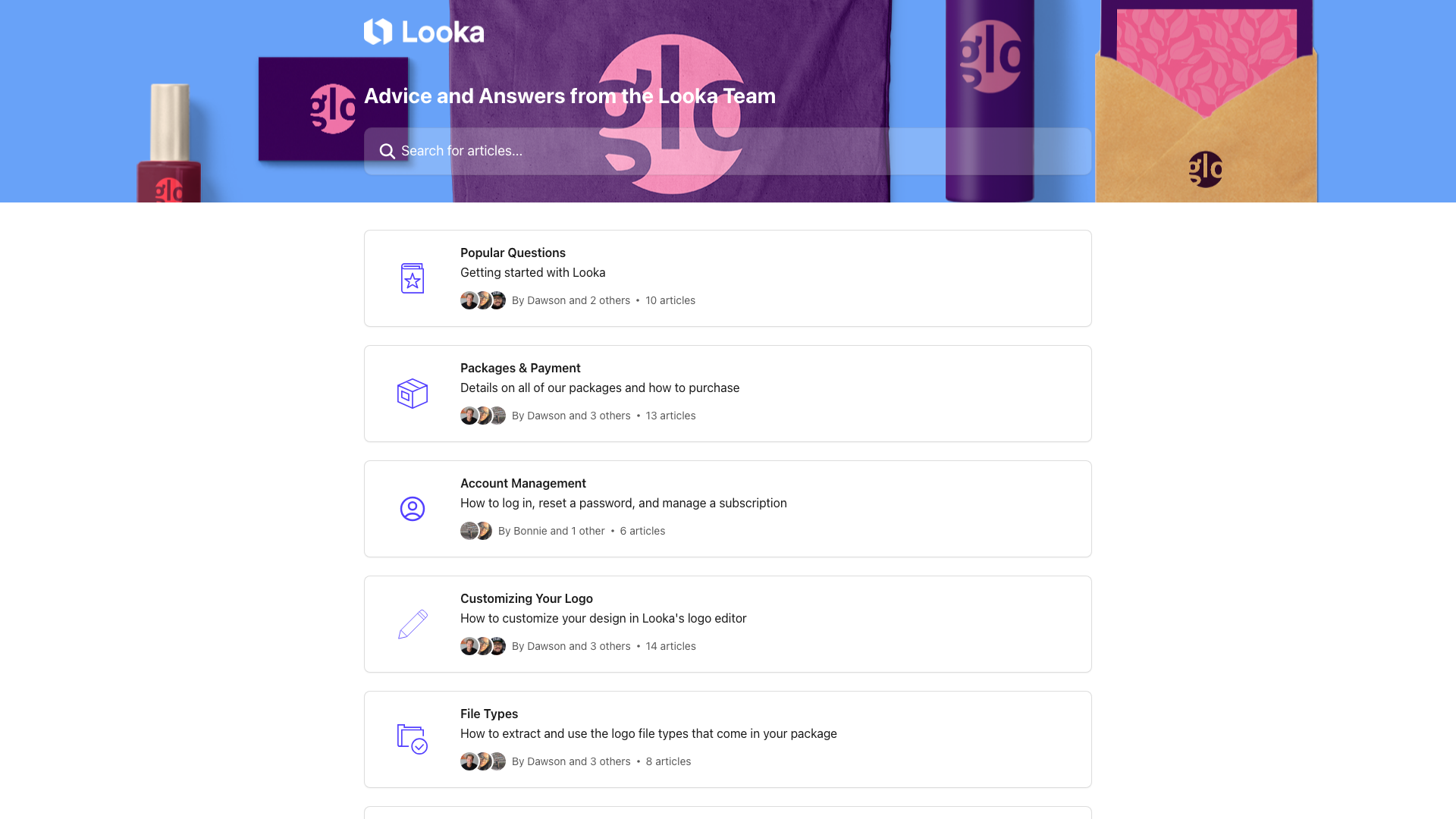 Looka product screenshot