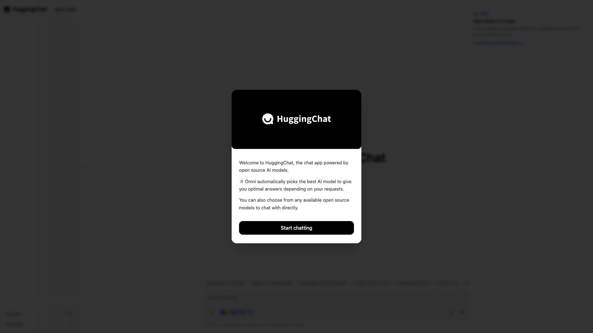 HuggingChat screenshot 1