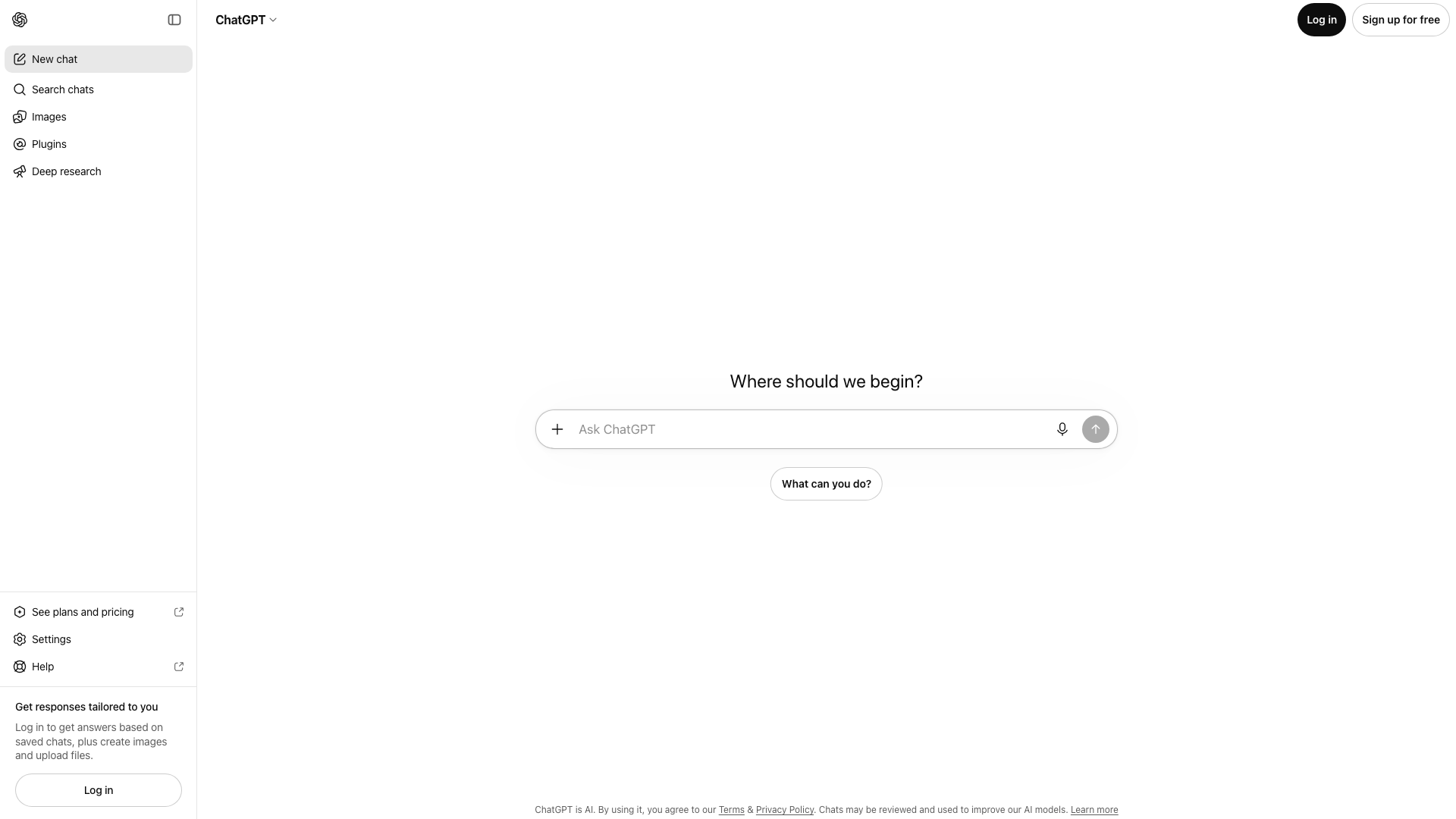 ChatGPT screenshot 1