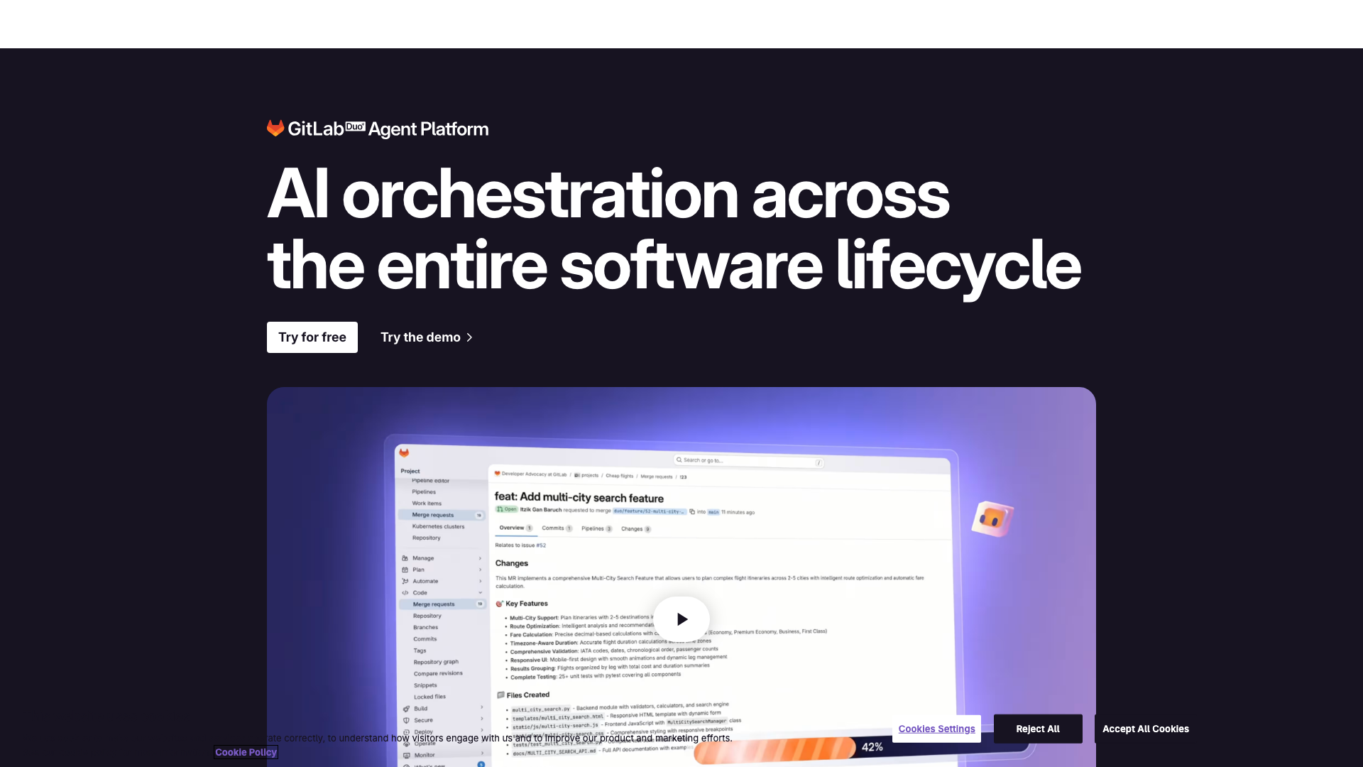 gitlab duo agent platform screenshot 1