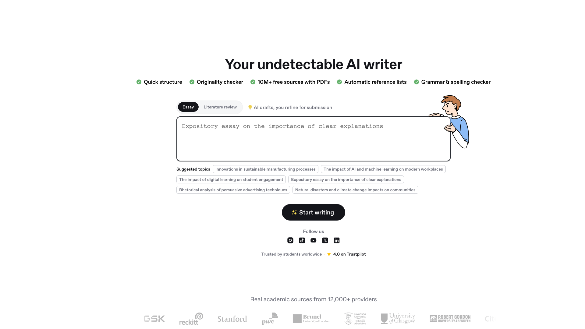 Aithor product screenshot