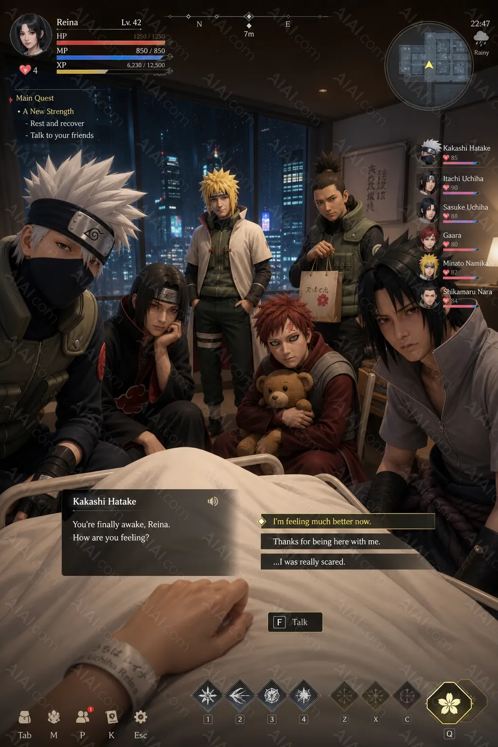 《Project Reina》雨夜病房·伙伴齐聚：次世代动漫RPG女友视角实机截图